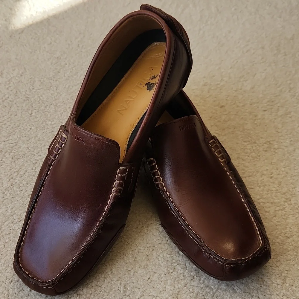 NAUTICA Mens Brown Driving Loafers Shoe Size 11.5